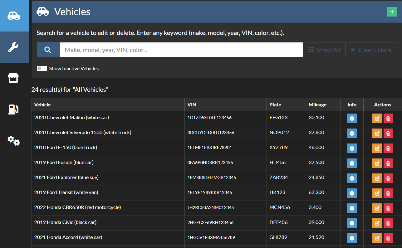 Vehicle Log App